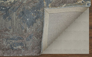 Feizy Rugs Zarah Modern Elegance Hand-tufted Viscose And Wool Rug, Abstract Watercolor Design For Your Home Blue,Taupe,Green Viscose,Wool Zrh8918fbluchle10