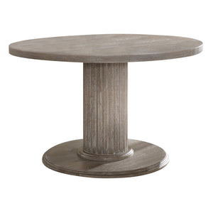 English Elm Gabrian Reclaimed Dining Table with Double Pedestal, 2" Thick Top, Fluted Columns, Sturdy Base Gray 27 L x 15 W x 15 H B2726S00247