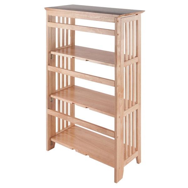 Winsome Wood Mission 3-section Foldable Shelf - Natural Wood Finish, Space-saving Design, Perfect For Small Spaces Natural Solid Wood 82427-winsome-wood