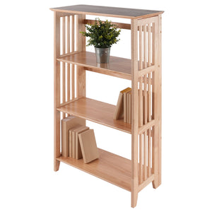 Winsome Wood Mission 3-section Foldable Shelf - Natural Wood Finish, Space-saving Design, Perfect For Small Spaces Natural Solid Wood 82427-winsome-wood