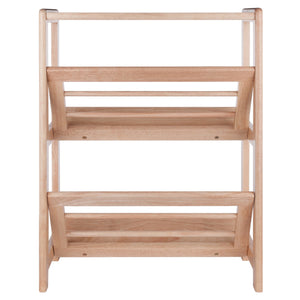 Winsome Wood Juliet 2-tier Tilted Bookshelf - Natural Solid Wood Display For Books, Cookbooks & Decor, Easy Assembly Natural Solid Wood 82430-winsome-wood