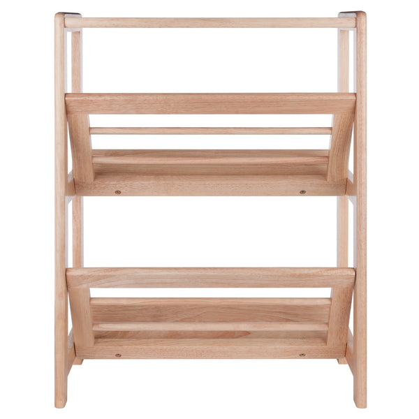 Winsome Wood Juliet 2-tier Tilted Bookshelf - Natural Solid Wood Display For Books, Cookbooks & Decor, Easy Assembly Natural Solid Wood 82430-winsome-wood
