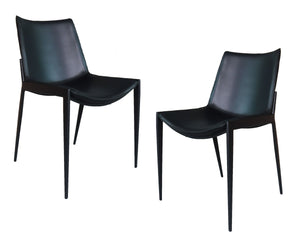 VIG Furniture Modrest Murray - Modern Black Vegan Leather Dining Chair (Set of 2) VGHR-3634-BLK