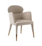 VIG Furniture Modrest Shannon - Modern Beige Vegan Leather + Rosegold Dining Chair VGVC-B022A-BGE