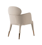 VIG Furniture Modrest Shannon - Modern Beige Vegan Leather + Rosegold Dining Chair VGVC-B022A-BGE