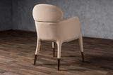 VIG Furniture Modrest Shannon - Modern Beige Vegan Leather + Rosegold Dining Chair VGVC-B022A-BGE