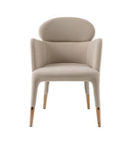 VIG Furniture Modrest Shannon - Modern Beige Vegan Leather + Rosegold Dining Chair VGVC-B022A-BGE