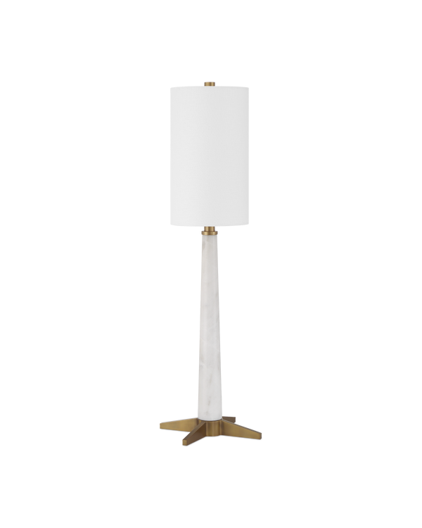 Currey & Company Munroe White Table Lamp – Elegant Art Deco Design With Marble Base & Antique Brass Finish For Any Space White Marble ,Metal 6000-1016-currey-company