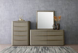 VIG Furniture Modrest Lois - Modern Beige Shagreen + Brass Dresser VGVC-J2408-D