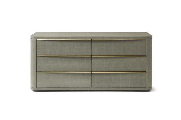 VIG Furniture Modrest Lois - Modern Beige Shagreen + Brass Dresser VGVC-J2408-D