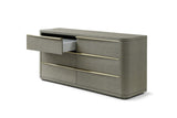 VIG Furniture Modrest Lois - Modern Beige Shagreen + Brass Dresser VGVC-J2408-D