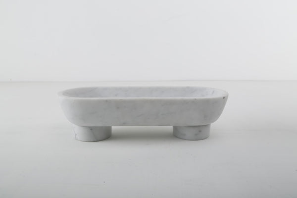 Lilys Laguna Marble Oval Plate With Stand Small 10X6X4 8246-1