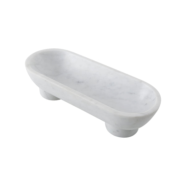 Lilys Laguna Marble Oval Plate With Stand Small 10X6X4 8246-1