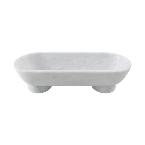 Lilys Laguna Marble Oval Plate With Stand Small 10X6X4 8246-1