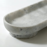 Lilys Laguna Marble Oval Plate With Stand Large 24X9X4 8246-6