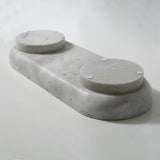 Lilys Laguna Marble Oval Plate With Stand Large 24X9X4 8246-6