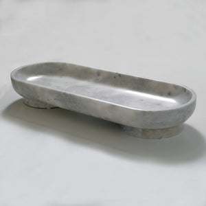 Lilys Laguna Marble Oval Plate With Stand Large 24X9X4 8246-6