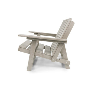 English Elm Shoreline Recycled Hdpe Folding Adirondack Chair Fully Assembled Modern Patio Seating Sand B2745P409685