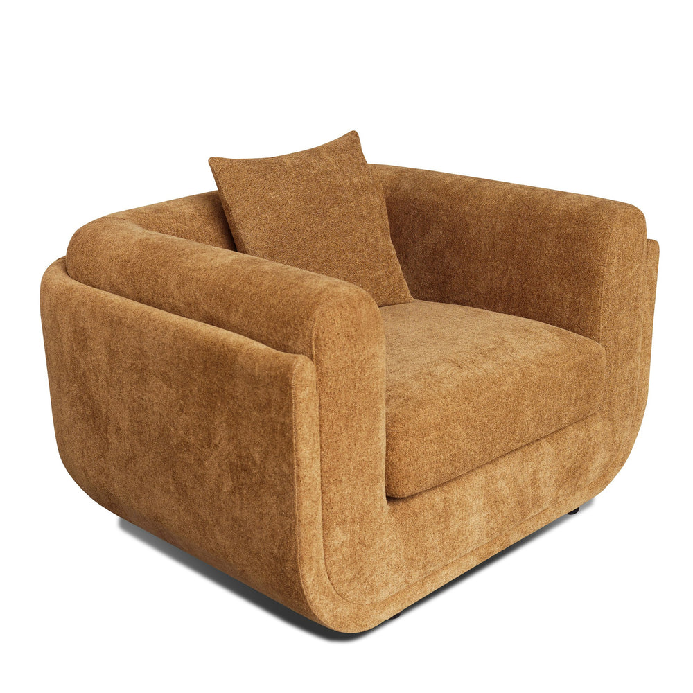 Vig Furniture Divani Casa Tiene - Stylish Orange Accent Chair For Contemporary Living Spaces, Made In China Orange  Vgah-sf1011-1