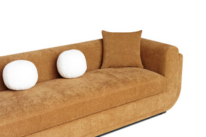 Vig Furniture Divani Casa Tiene - Stylish Modern 4-seat Sofa In Vibrant Orange Fabric, Perfect For Living Rooms Orange  Vgah-sf1011-4