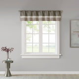 Madison Park Amherst Transitional Polyoni Pintuck Window Valance MP41-2227 Natural