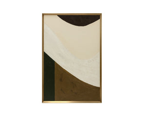 Sunpan ROAD Trip Hand-Painted Abstract Art - 40" x 60" Bronze Framed Canvas with Earthy Elegance II A0412