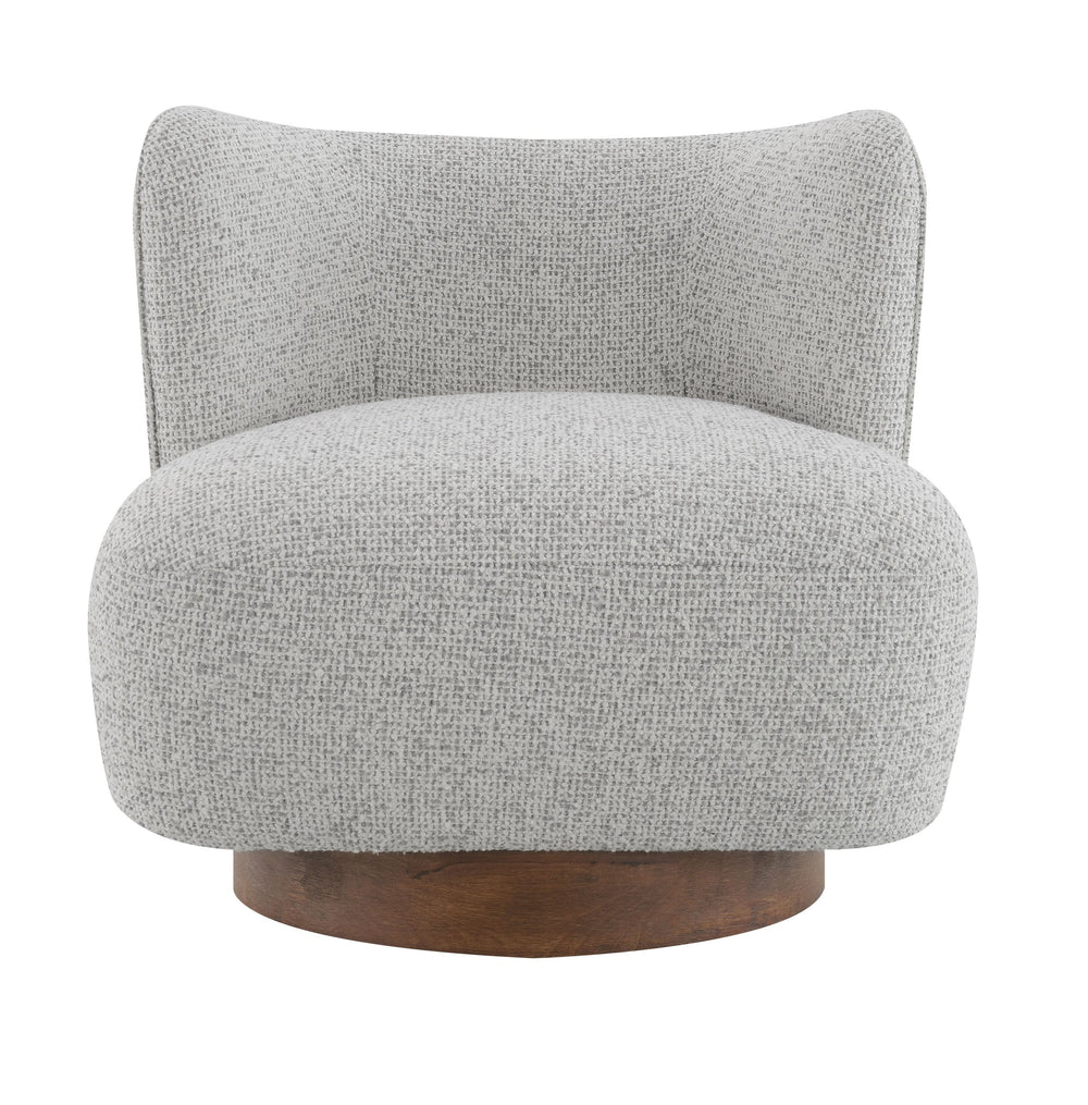 English Elm Lisa Gray Tweed Accent Chair with Pocket Coil, Solid Wood Frame, Plush Foam Cushioning, 31" Seat Width B2726P354519