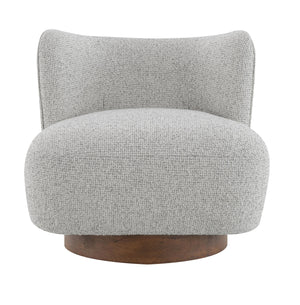 English Elm Lisa Gray Tweed Accent Chair with Pocket Coil, Solid Wood Frame, Plush Foam Cushioning, 31" Seat Width B2726P354519