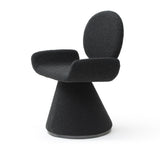 VIG Furniture Modrest Neptune - Contemporary Black Fabric + Brushed Black Gun Dining Chair VGVC-B2369-BLK