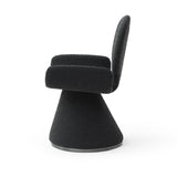 VIG Furniture Modrest Neptune - Contemporary Black Fabric + Brushed Black Gun Dining Chair VGVC-B2369-BLK