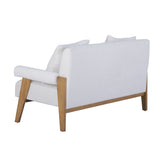 VIG Furniture Modrest Cynthia - Modern White Fabric + Wood Loveseat VGRH-RHS-S204-2