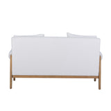 VIG Furniture Modrest Cynthia - Modern White Fabric + Wood Loveseat VGRH-RHS-S204-2