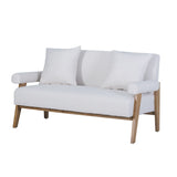 VIG Furniture Modrest Cynthia - Modern White Fabric + Wood Loveseat VGRH-RHS-S204-2