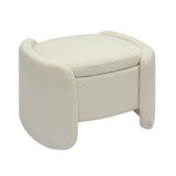 VIG Furniture Modrest Erin - Modern Cream Fabric Storage Ottoman VGRH-RHT-721-CRM