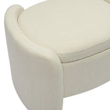 VIG Furniture Modrest Erin - Modern Cream Fabric Storage Ottoman VGRH-RHT-721-CRM