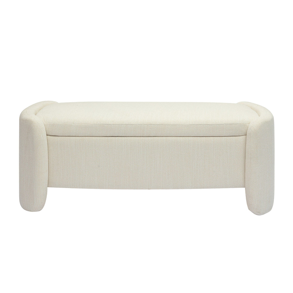 VIG Furniture Modrest Erin - Modern Cream Fabric Storage Ottoman Bench VGRH-RHT-722-CRM