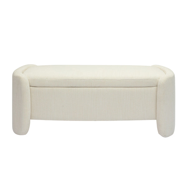 VIG Furniture Modrest Erin - Modern Cream Fabric Storage Ottoman Bench VGRH-RHT-722-CRM