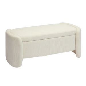 VIG Furniture Modrest Erin - Modern Cream Fabric Storage Ottoman Bench VGRH-RHT-722-CRM