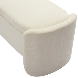 VIG Furniture Modrest Erin - Modern Cream Fabric Storage Ottoman Bench VGRH-RHT-722-CRM