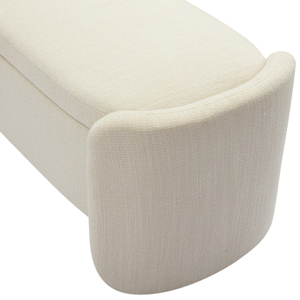 VIG Furniture Modrest Erin - Modern Cream Fabric Storage Ottoman Bench VGRH-RHT-722-CRM