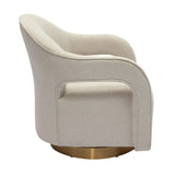 VIG Furniture Modrest Worley - Modern Beige Fabric + Gold Swivel Accent Chair VGRH-RHS-AC-556-BGE