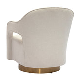 VIG Furniture Modrest Worley - Modern Beige Fabric + Gold Swivel Accent Chair VGRH-RHS-AC-556-BGE