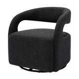 VIG Furniture Modrest Dowsett - Modern Black Fabric Swivel Accent Chair VGRH-RHT-638-BLK