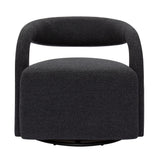 VIG Furniture Modrest Dowsett - Modern Black Fabric Swivel Accent Chair VGRH-RHT-638-BLK