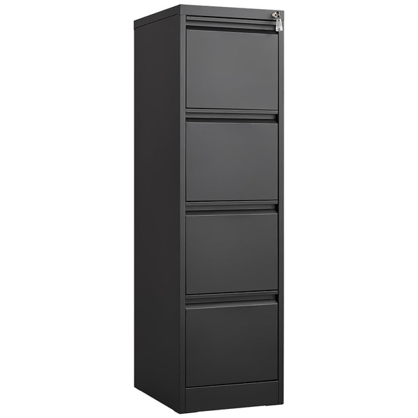 English Elm 3 Drawer Locking Steel File Cabinet Narrow Powder Coated Build for Home Office W1247P173378