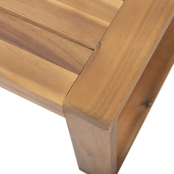 English Elm Paloma Acacia Wood Outdoor Loveseat and Coffee Table Set for Patio Decks N767P406364B