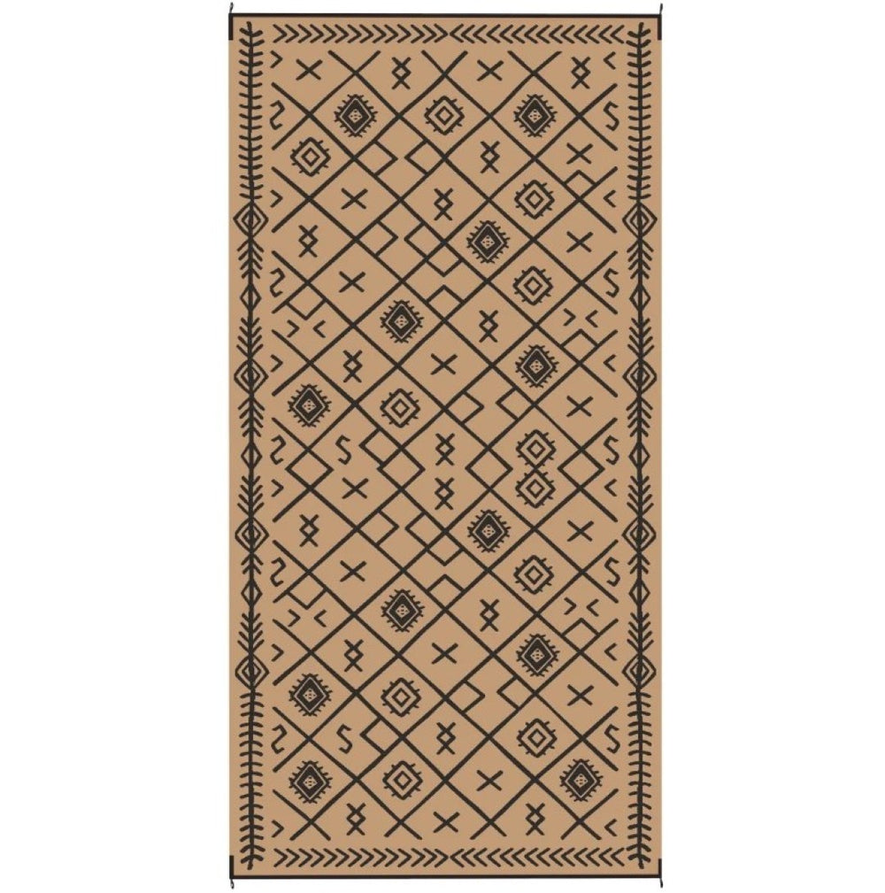 English Elm Geometric Reversible Polypropylene Outdoor Rug Uv Resistant Waterproof Patio Deck Mat T3971P421394