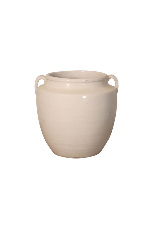 Lilys Creamy White Pot With Two Handles 8250-2