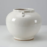 Lilys Creamy White Round Pot With Two Handles 8250-6