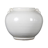 Lilys Creamy White Round Pot With Two Handles 8250-6